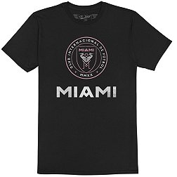 Retro Brand Youth Inter Miami CF Logo Black T-Shirt