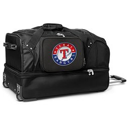 Mojo Texas Rangers Drop Bottom Wheeled Duffle