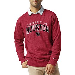 League-Legacy Men's Houston Cougars Red Heritage Crew Sweatshirt