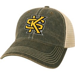 League-Legacy Adult Kennesaw State Owls Black Old Favorite Adjustable Trucker Hat