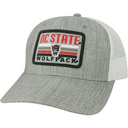 League-Legacy Adult NC State Wolfpack Grey Mid-Pro Trucker Hat
