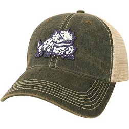League-Legacy Men's TCU Horned Frogs Black Old Favorite Adjustable Trucker Hat