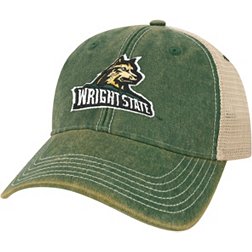 League-Legacy Adult Wright State Raiders Green Old Favorite Adjustable Trucker Hat