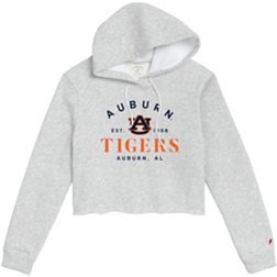 League-Legacy Women's Auburn Tigers Grey Cropped Hoodie