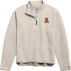 League-Legacy Women's Auburn Tigers Oatmeal Highland Quilted Quarter-Zip