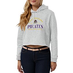 League-Legacy Women's East Carolina Pirates Grey Cropped Hoodie