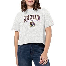 League-Legacy Women's East Carolina Pirates White Intramural Midi T-Shirt