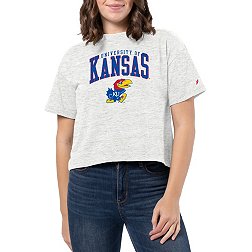 League-Legacy Women's Kansas Jayhawks White Intramural Midi T-Shirt