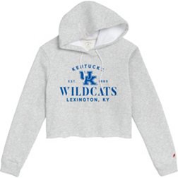 League-Legacy Women's Kentucky Wildcats Grey Cropped Hoodie