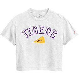 League-Legacy Women's LSU Tigers White Intramural Midi T-Shirt