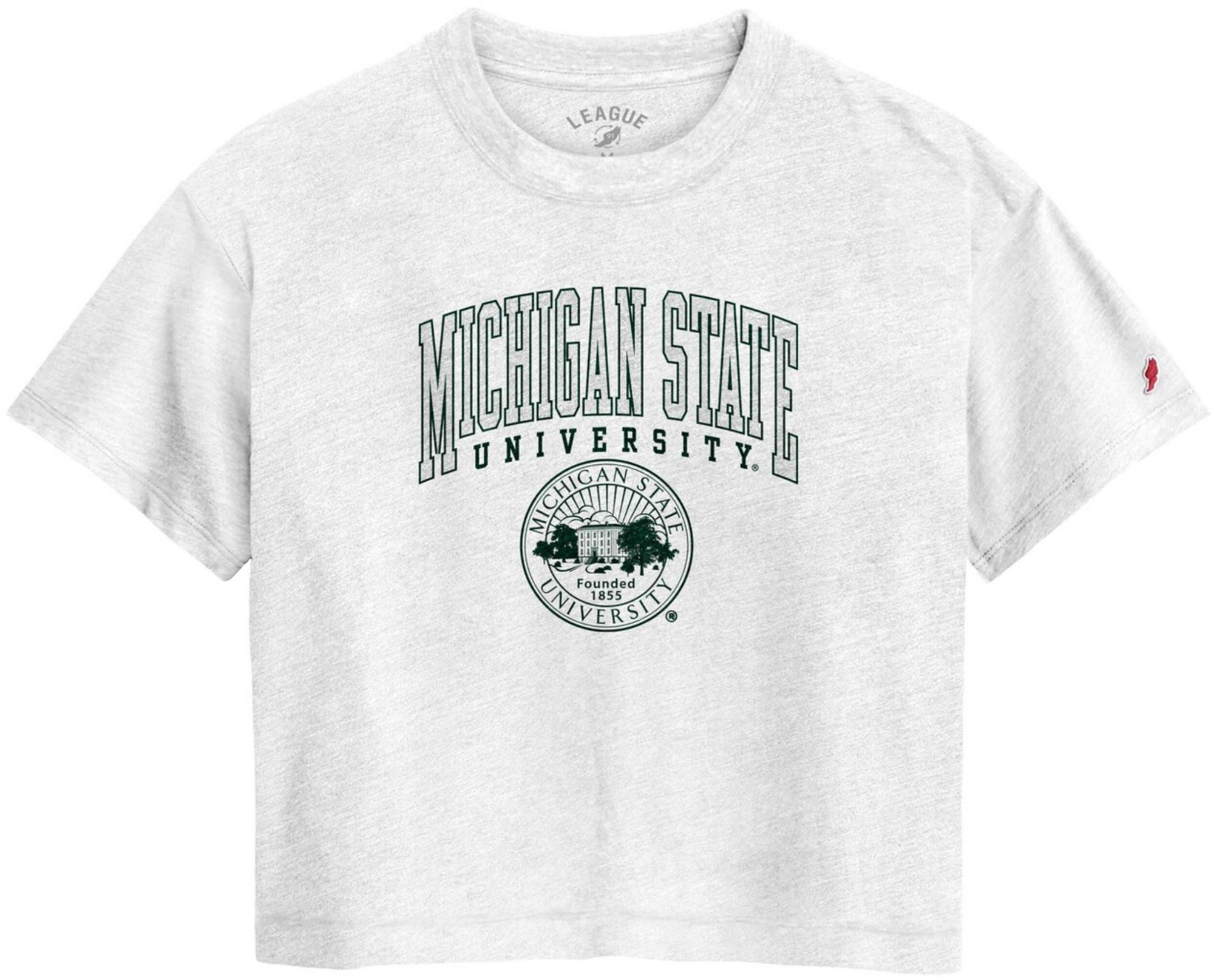 League-Legacy Women's Michigan State Spartans White Intramural Midi T-Shirt
