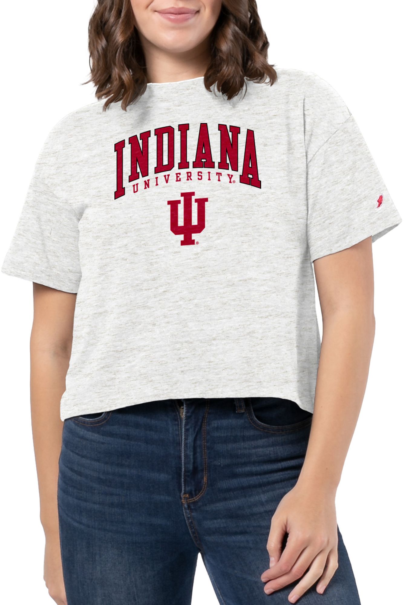 League-Legacy Women's Indiana Hoosiers White Intramural Midi T-Shirt
