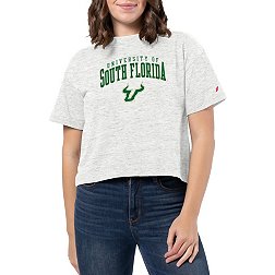 League-Legacy Women's South Florida Bulls White Intramural Midi T-Shirt