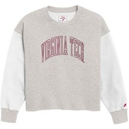 League-Legacy Women's Virginia Tech Hokies Grey Rev Crew Sweatshirt