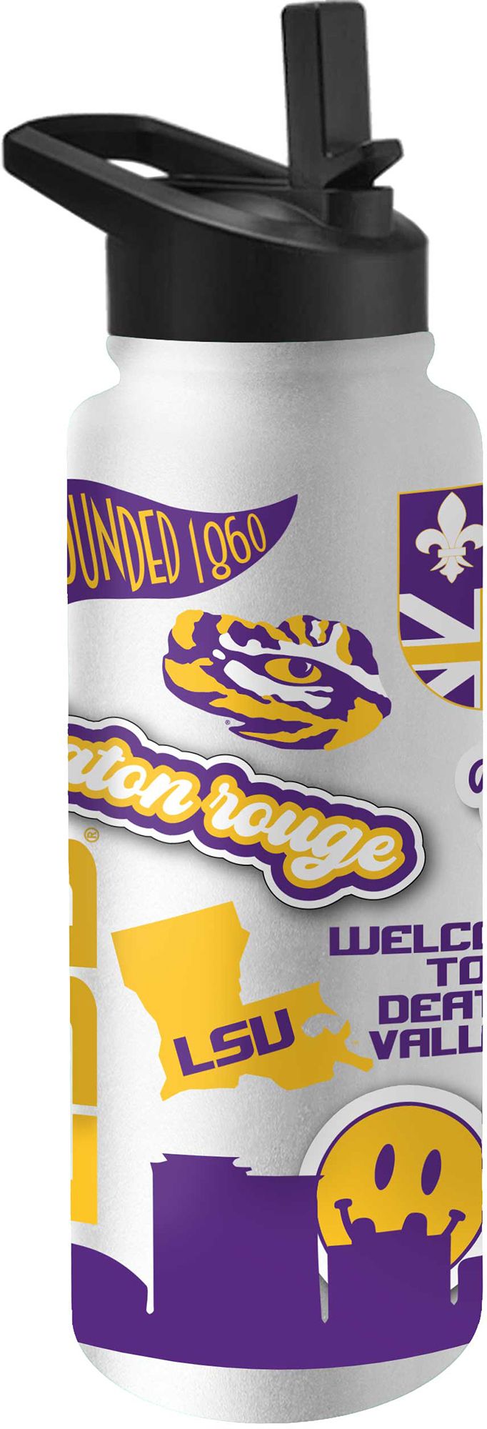 Logo Brands LSU Tigers 34 oz. Stainless Steel Native Quencher Water Bottle