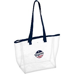 Logo Brands Virginia Cavaliers Red, White and HOO Clear Tote Bag