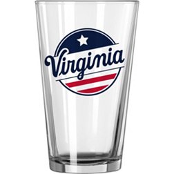 Logo Brands Virginia Cavaliers Red, White and HOO 16oz. Pint Glass