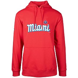 Levelwear Men's Miami Marlins 2023 City Connect Red Podium Hoodie