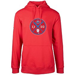 Levelwear Men's Miami Marlins 2023 City Connect Red Podium Strike Hoodie