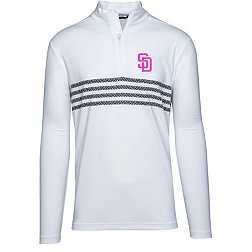 Levelwear Men's San Diego Padres 2023 City Connect White Asher Quarter-Zip Shirt
