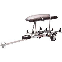 Malone MicroSport LowBed Trailer with Tier, Spare, 2 sets SaddleUp, Cargo Box, and Rod Tube