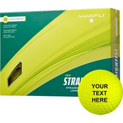 Maxfli 2023 Straightfli Matte Yellow Personalized Golf Balls