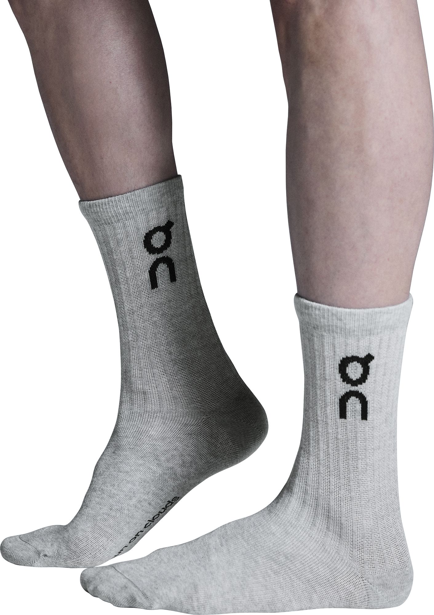 On Unisex Logo Crew Socks - 3 Pack Heather Gray thumbnail