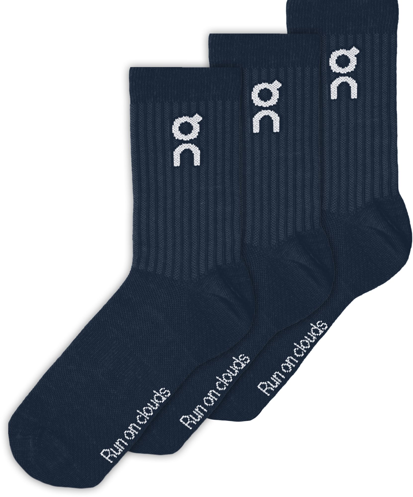 On Unisex Logo Crew Socks - 3 Pack Navy thumbnail