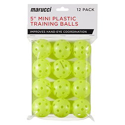 Marucci 5" Mini Yellow Plastic Training Baseballs - 12 Pack