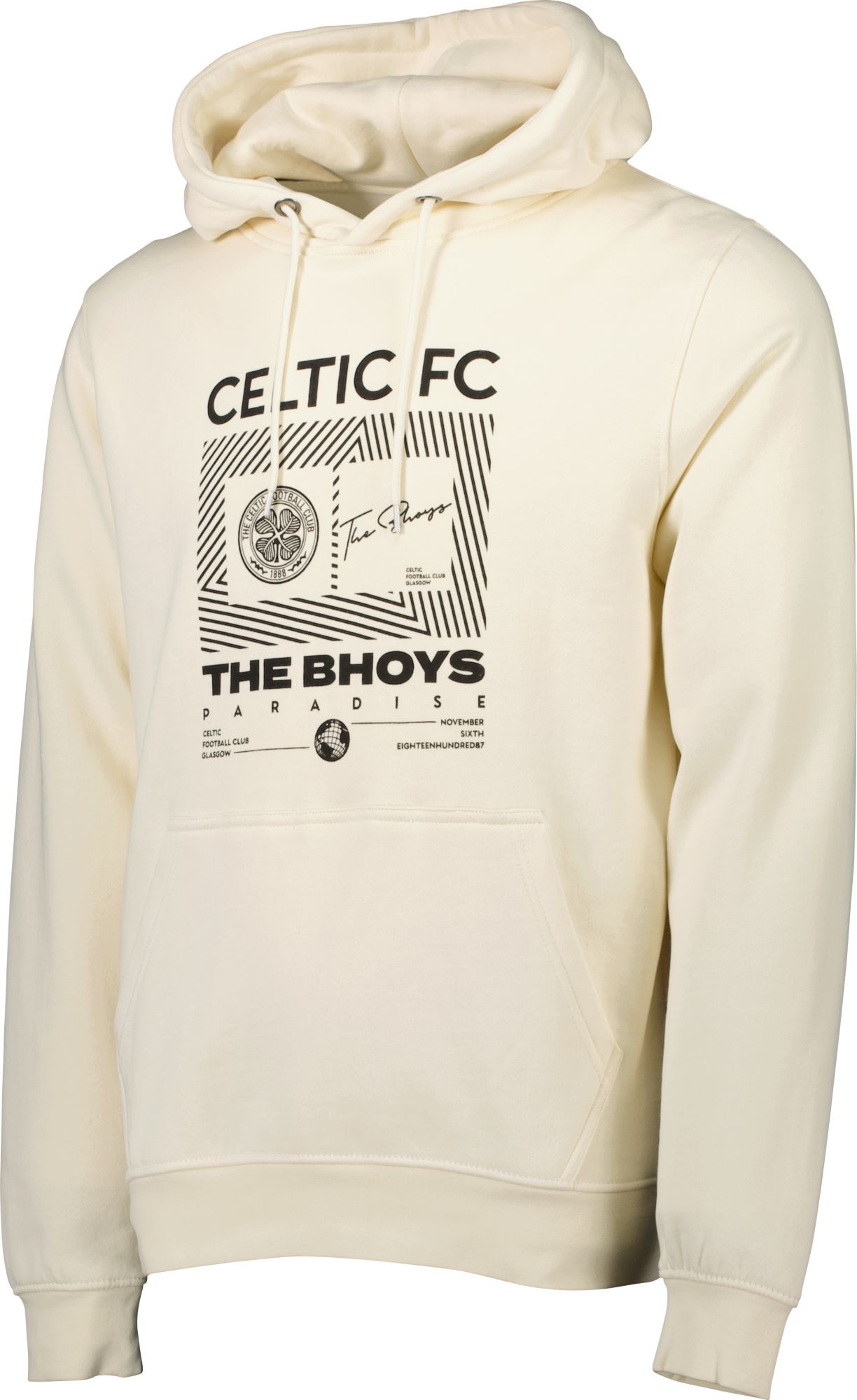 Sport Design Sweden Celtic FC 2-Hit Graphic Off White Pullover Hoodie