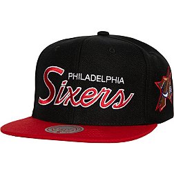Mitchell and Ness Adult Philadelphia 76ers Script 2Tone Adjustable Snapback Hat