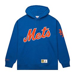 Mitchell & Ness Men's New York Mets Royal Vintage Logo Pullover Hoodie
