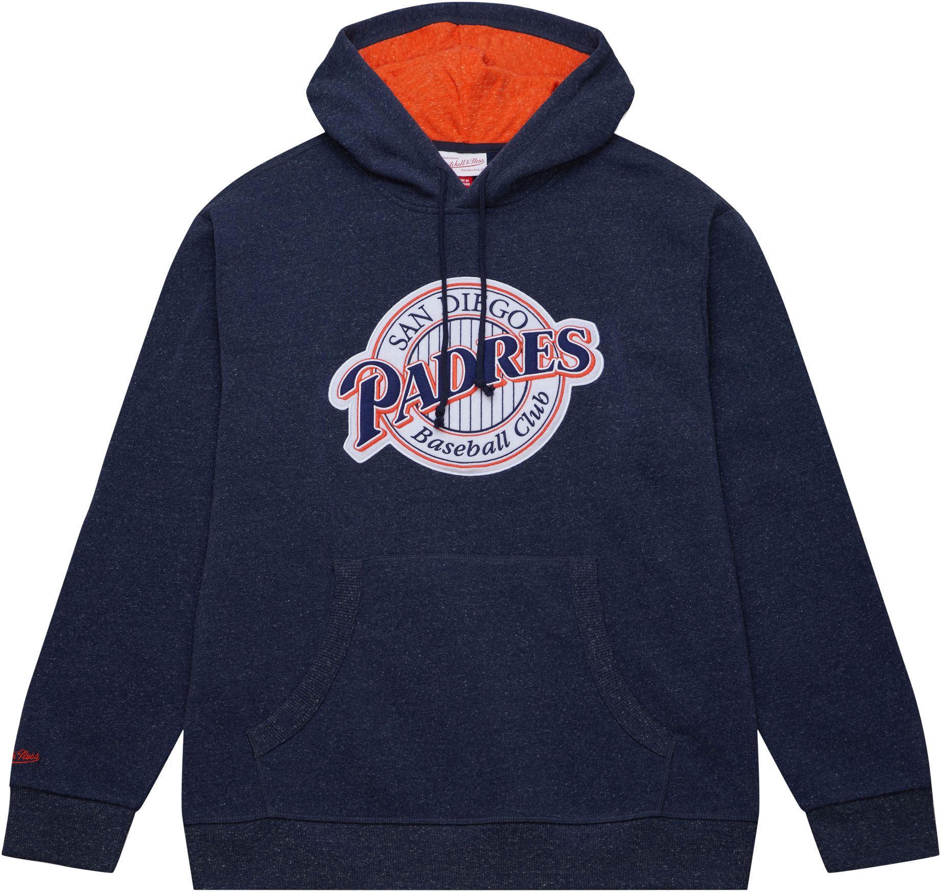 Mitchell &amp; Ness Men's San Diego Padres Navy Snow Washed Fleece Pullover Hoodie