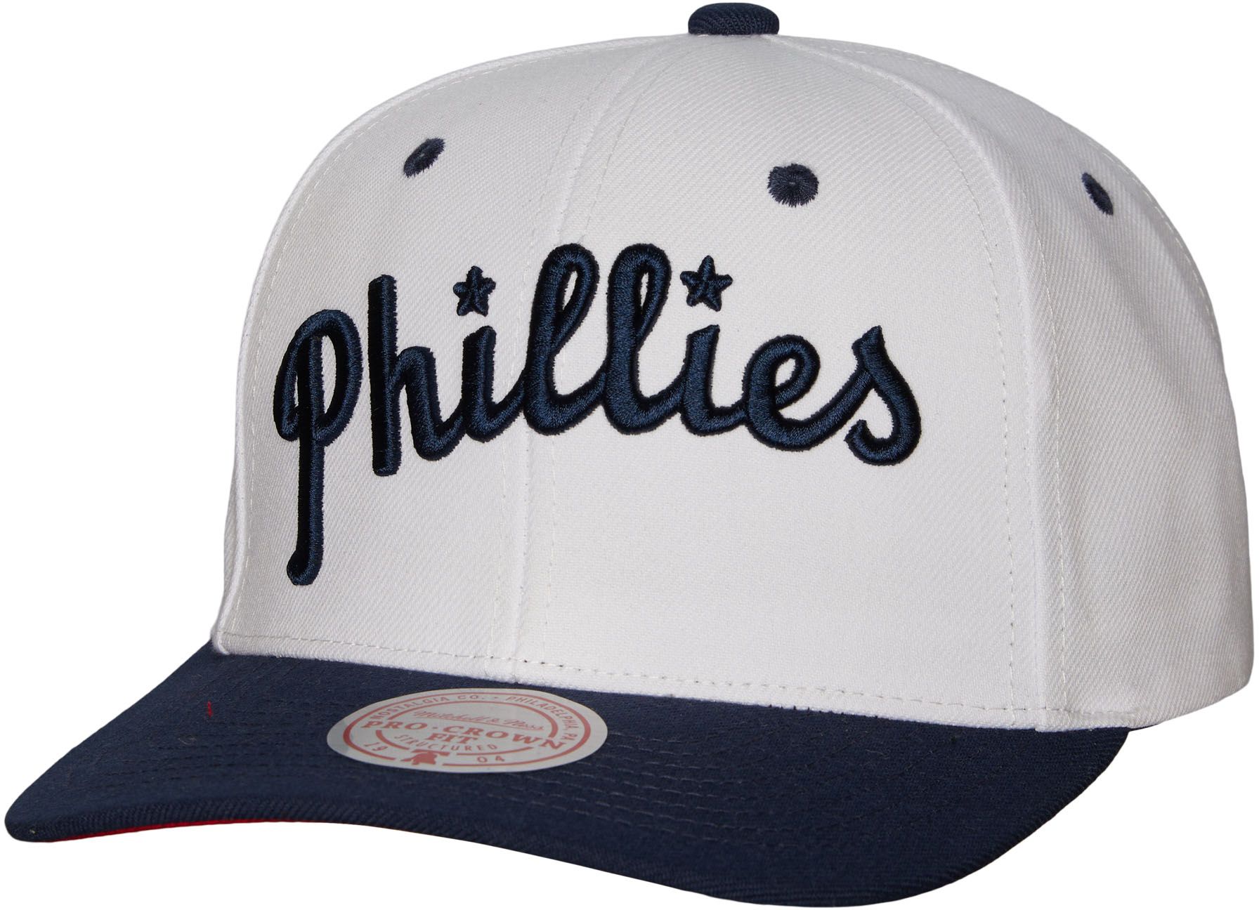 Mitchell &amp; Ness Adult Philadelphia Phillies White Cooperstown Evergreen Snapback Hat