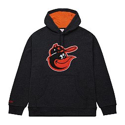 Mitchell & Ness Men's Baltimore Orioles Black Snow Washed Fleece Pullover Hoodie