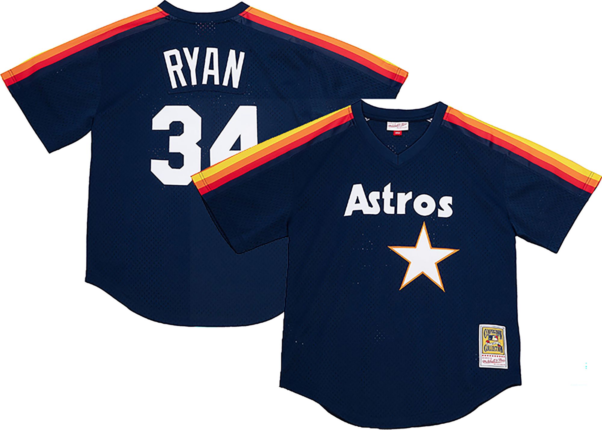 Mitchell & Ness Men's Nolan Ryan #34 Navy Cooperstown Alternate Mesh Batting Practice Jersey