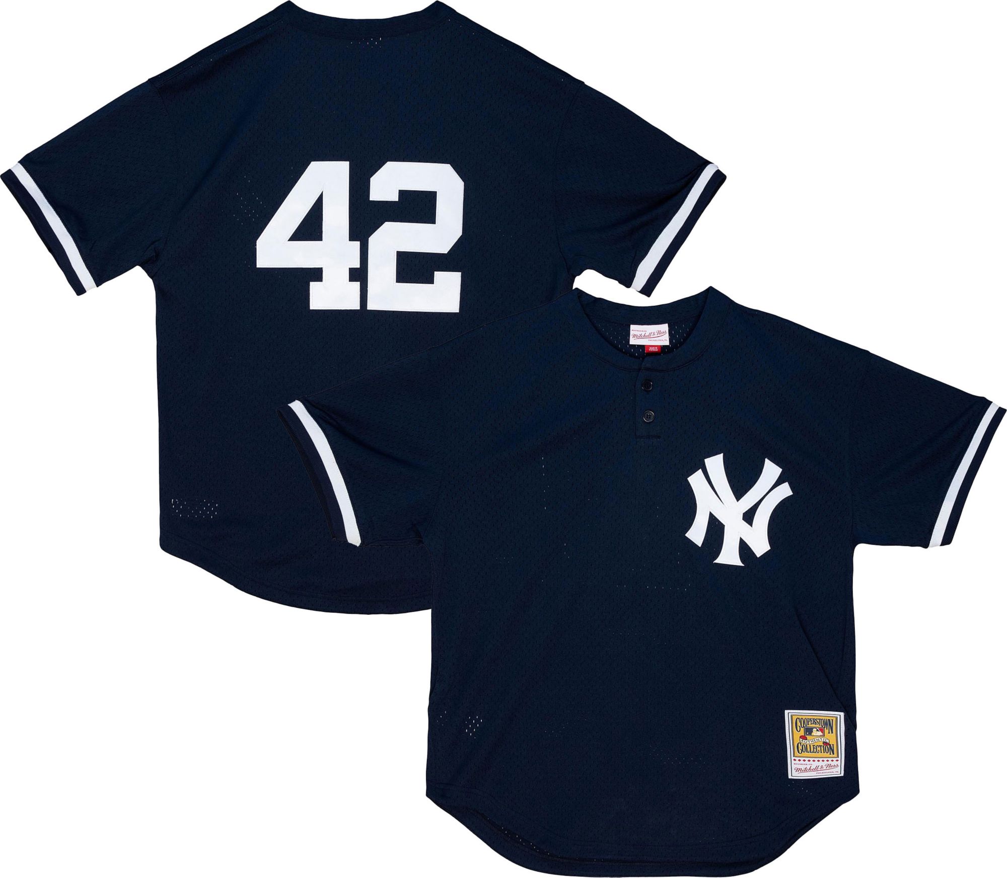 Mitchell & Ness Men's New York Yankees Mariano Rivera #42 Navy Batting Practice Baseball Jersey