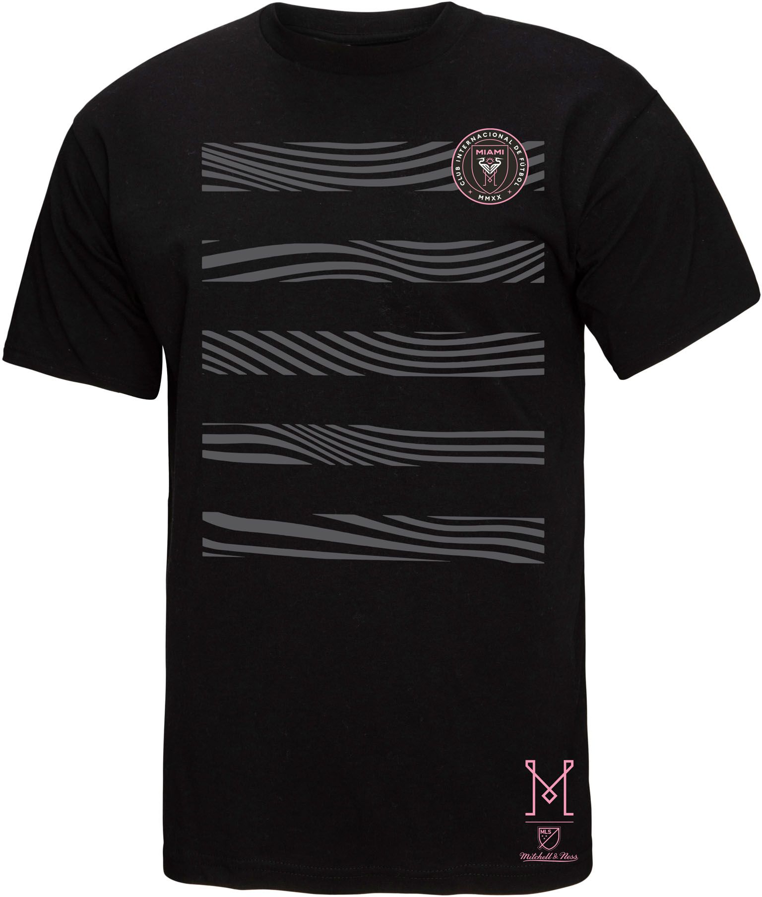 Mitchell &amp; Ness Inter Miami CF Pattern Stripe Black T-Shirt
