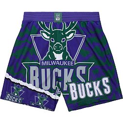 Mitchell & Ness Men's Milwaukee Bucks Purple Jumbotron Swingman Shorts