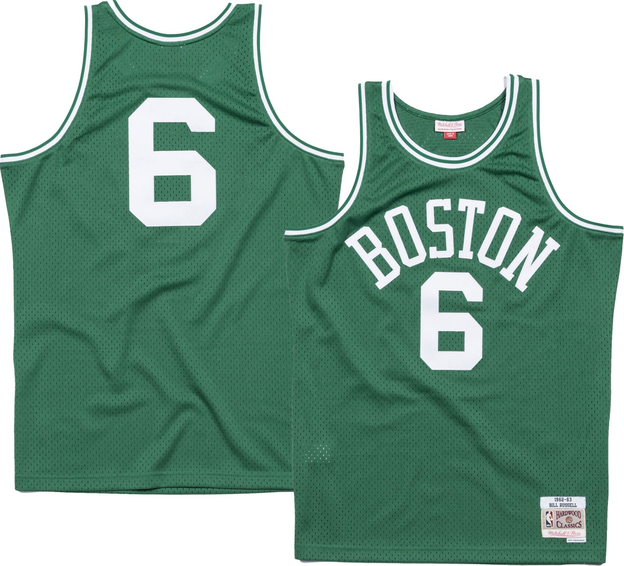 Mitchell and Ness Men's Boston Celtics 1962 Bill Russell #6 Swingman Jersey