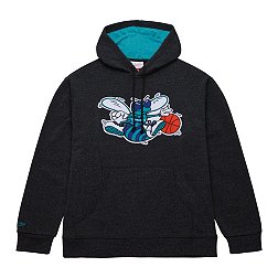 Mitchell and Ness Men's Charlotte Hornets Black Snow Wash Hoodie