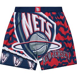 Mitchell & Ness Men's Brooklyn Nets Navy Jumbotron Swingman Shorts