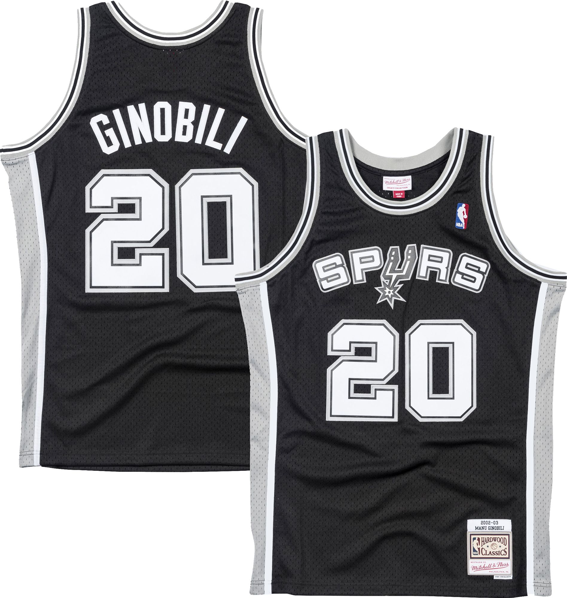 Mitchell & Ness Men's San Antonio Spurs Manu Ginobili #20 Swingman Jersey