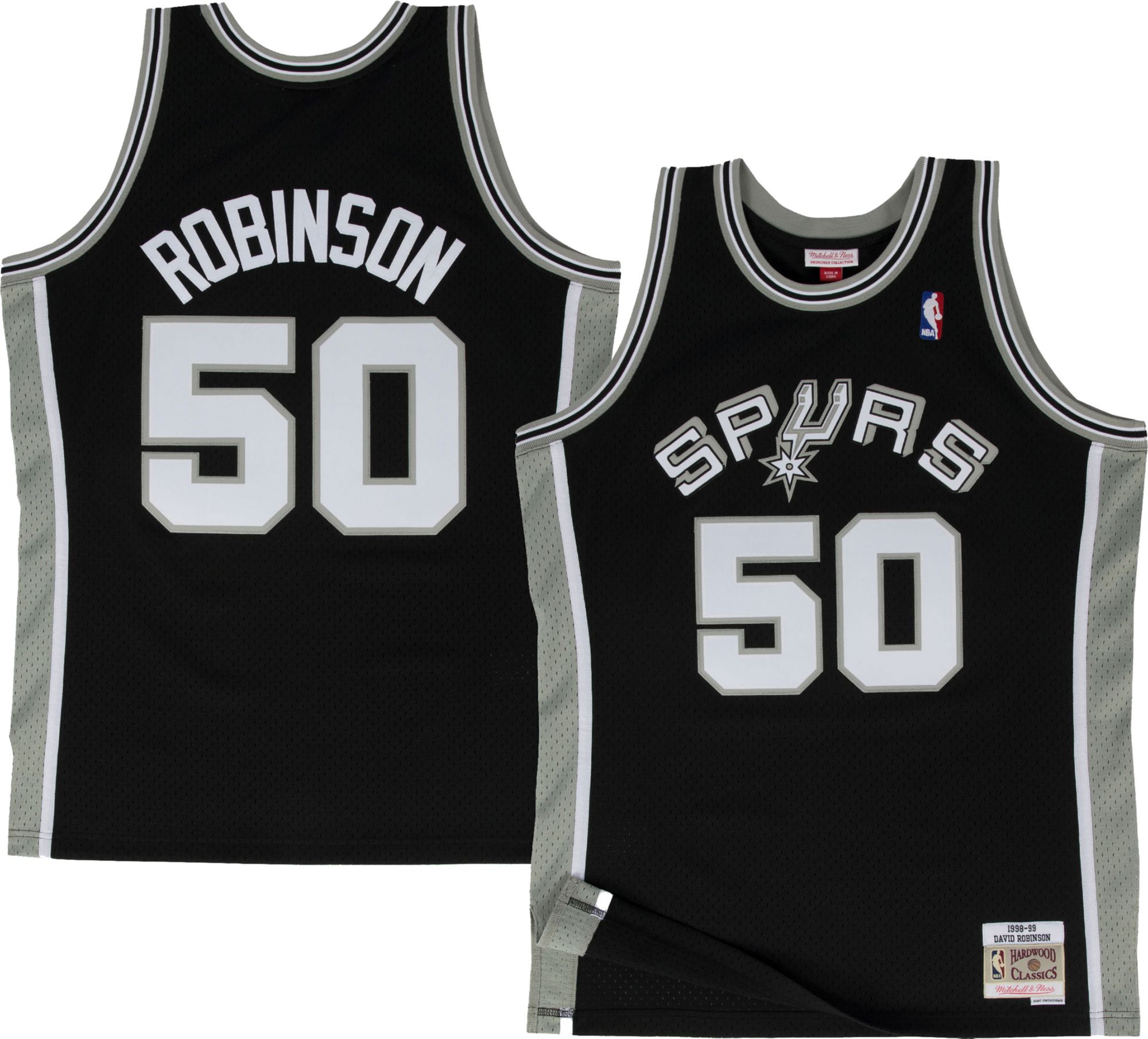 Mitchell &amp; Ness Men's San Antonio Spurs David Robinson #50 Swingman Jersey - Black