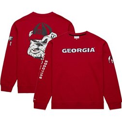Mitchell & Ness Men's Georgia Bulldogs Red All-Over Crew Neck 3.0 Pullover Sweatshirt