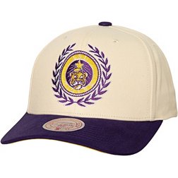 Mitchell & Ness Adult LSU Tigers Off-White College Pro Snapback Adjustable Hat