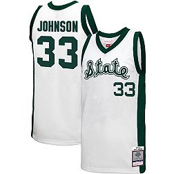 Mitchell & Ness Men's Michigan State Spartans White Magic Johnson Authentic Throwback Basketball Jersey