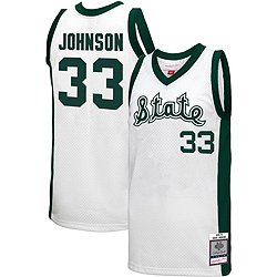 Mitchell &amp; Ness Men&#x27;s Michigan State Spartans White Magic Johnson Authentic Throwback Basketball Jersey
