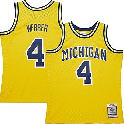 Mitchell & Ness Men's Michigan Wolverines #4 Maize Chris Webber Swingman Home Jersey