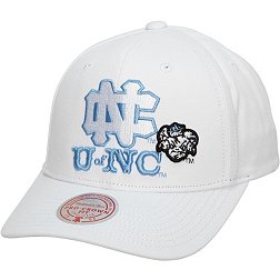 Mitchell & Ness Men's North Carolina Tar Heels White All In Adjustable Snapback Hat